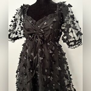 🖤🦋 Beautiful Black Butterfly Dress